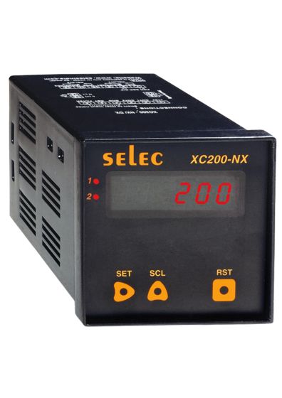 Selec XC200NX, 6 Digit Counter, 5 Digit RPM Indicator, Multifunction, Quadrature Input 2 Setpoint, 72x72mm