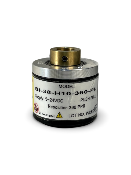 BI-38-H10-360-PU||Incremental Rotary Encoder, Hollow Type, Diameter 38mm, Hollow Diameter 10mm, PPR 360, Push Pull, 5~24V DC