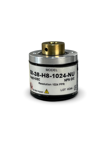 BI-38-H8-1024-NU||Incremental Rotary Encoder, Hollow Type, Diameter 38mm, Hollow Diameter 8mm, PPR 1024, NPN, 5~24V DC