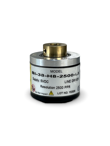 BI-38-H8-2500-L-5||Incremental Rotary Encoder, Hollow Type, Diameter 38mm, Hollow Diameter 8mm, PPR 2500, Line Driver, 5V DC