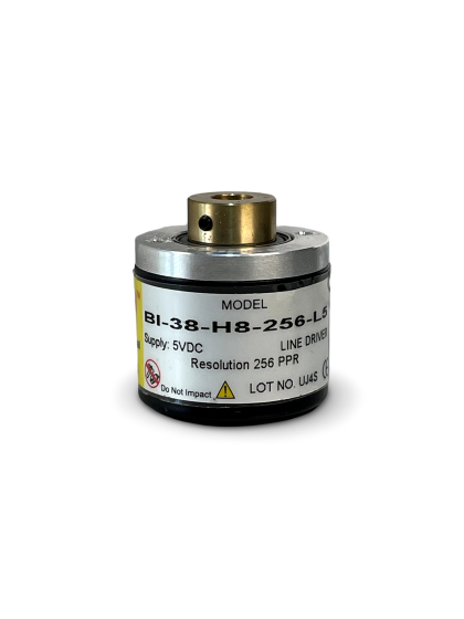 BI-38-H8-256-L-5||Incremental Rotary Encoder, Hollow Type, Diameter 38mm, Hollow Diameter 8mm, PPR 256, Line Driver, 5V DC