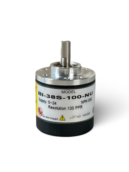 BI-38S-100-NU||Incremental Rotary Encoder, Diameter 38mm, Shaft Type, Shaft Diameter 6mm, PPR 100, NPN, 5~24V DC