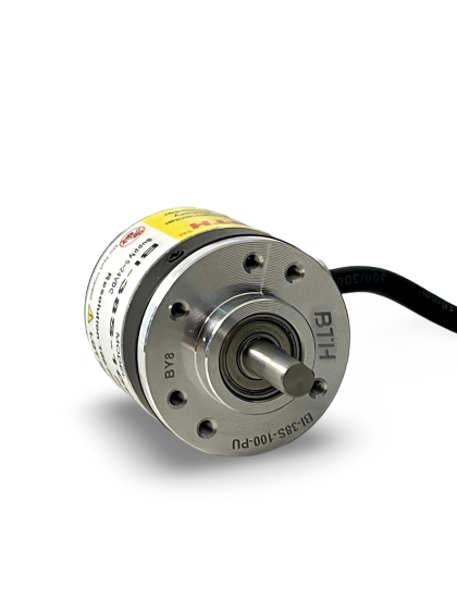 BI-38S-100-PU||Incremental Rotary Encoder, Diameter 38mm, Shaft Type, Shaft Diameter 6mm, PPR 100, Push Pull, 5~24V DC