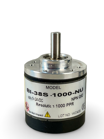 BI-38S-1000-NU||Incremental Rotary Encoder, Diameter 38mm, Shaft Type, Shaft Diameter 6mm, PPR 1000, NPN, 5~24V DC