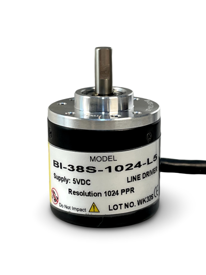BI-38S-1024-L5||Incremental Rotary Encoder, Diameter 38mm, Shaft Type, Shaft Diameter 6mm, PPR 1024, Line Driver, 5V DC