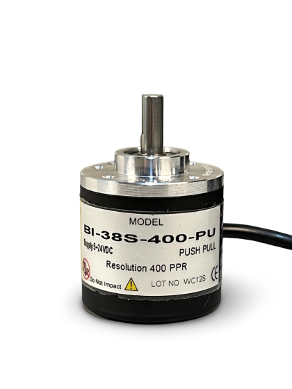 BI-38S-400-PU||Incremental Rotary Encoder, Diameter 38mm, Shaft Type, Shaft Diameter 6mm, PPR 400, Push Pull, 5~24V DC