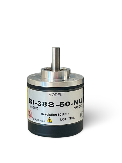BI-38S-50-NU||Incremental Rotary Encoder, Diameter 38mm, Shaft Type, Shaft Diameter 6mm, PPR 50, NPN, 5~24V DC