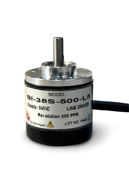 BI-38S-500-L5||Incremental Rotary Encoder, Diameter 38mm, Shaft Type, Shaft Diameter 6mm, PPR 500, Line Driver, 5V DC