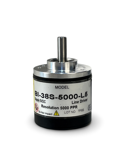 BI-38S-5000-L5||Incremental Rotary Encoder, Diameter 38mm, PPR 5000, Shaft Type, Shaft Diameter 6mm, Line Driver, 5V DC