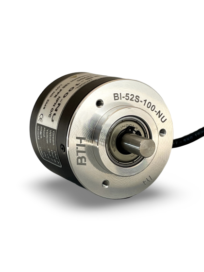 BI-52S-100-NU||Incremental Rotary Encoder, Diameter 52mm, Shaft Type, Shaft Diameter 8mm, PPR 100, NPN, 5~24V DC