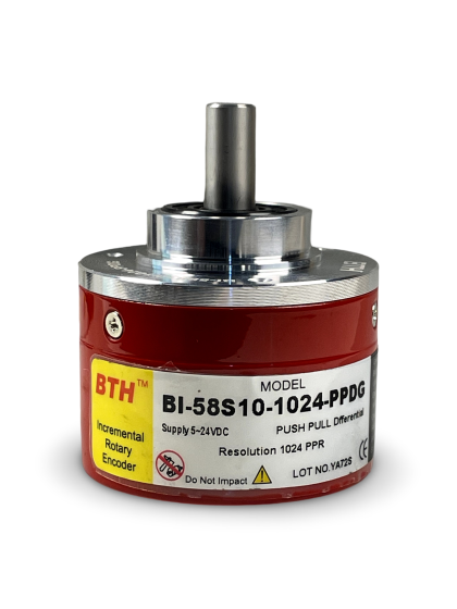 BI-58S10-1024-PPDG||Incremental Rotary Encoder, Diameter 58mm, Shaft Type, Shaft Diameter 10mm, PPR 1024, Push Pull Differential, 5~24V DC