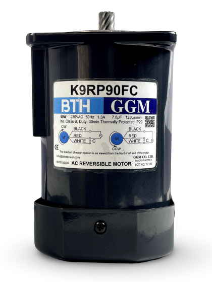 K9RP90FC ||Single Phase 90 Watt Reversible Motor, Pinion Shaft, Flange 90mm