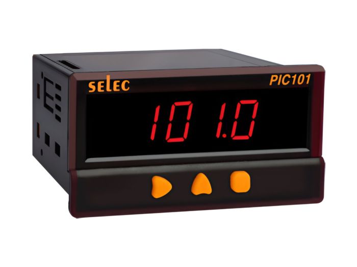 Selec PIC101A-T-230, 4 Digit Single Display Temperature Input Indicator, TC/RTD Input, Size 48x96mm, Panel Mount